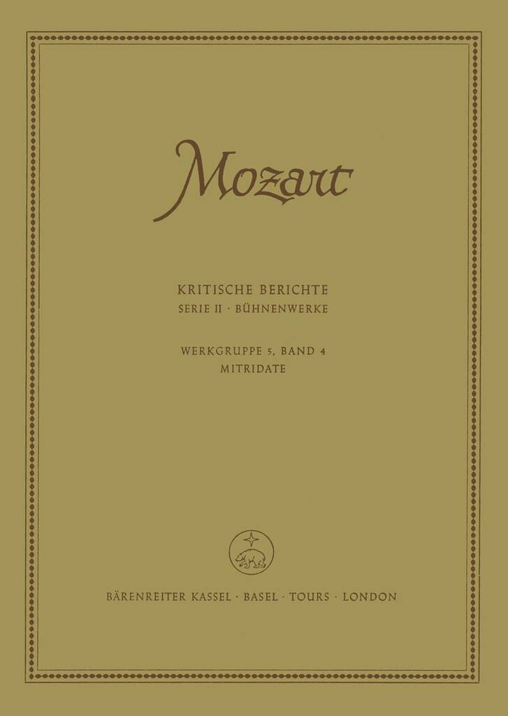 Mitridate, Re di Ponto KV 87 (74a)